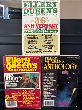 📚3 Book Bundle Vintage Ellery Queen Mystery Magazine